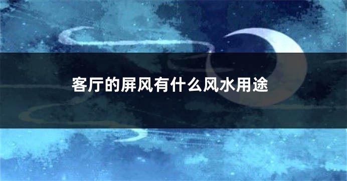客厅的屏风有什么风水用途