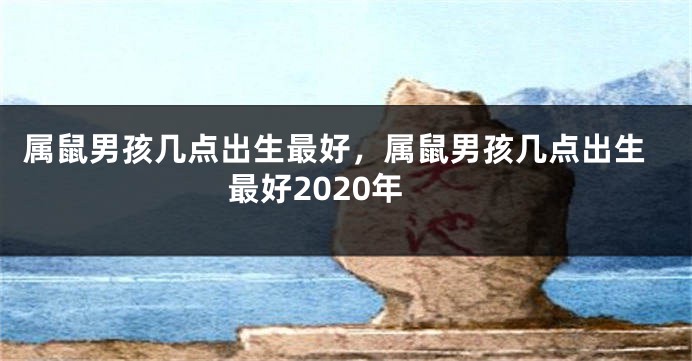 属鼠男孩几点出生最好，属鼠男孩几点出生最好2020年