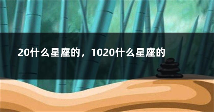 20什么星座的，1020什么星座的