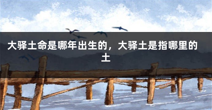 大驿土命是哪年出生的，大驿土是指哪里的土
