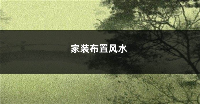 家装布置风水
