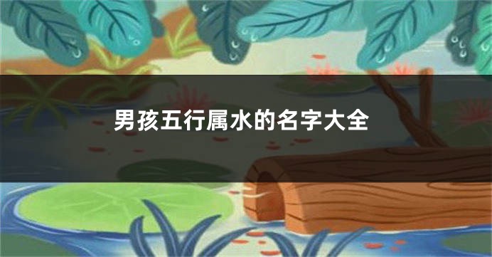 男孩五行属水的名字大全