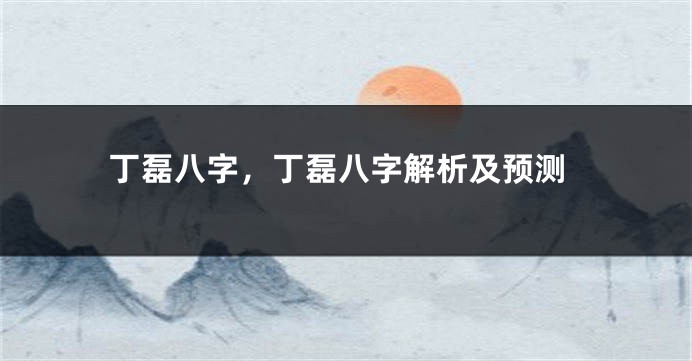 丁磊八字，丁磊八字解析及预测