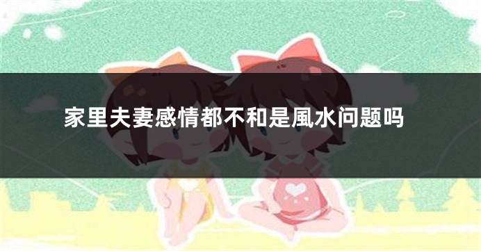 家里夫妻感情都不和是風水问题吗