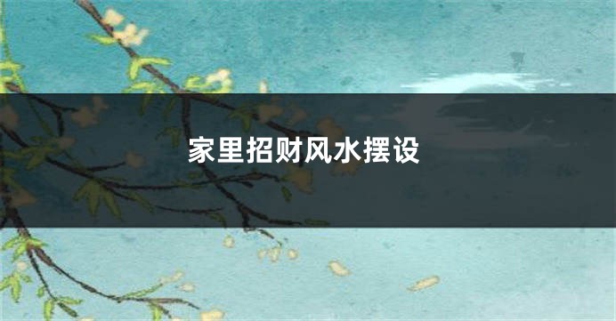 家里招财风水摆设