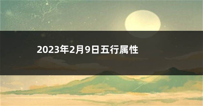 2023年2月9日五行属性