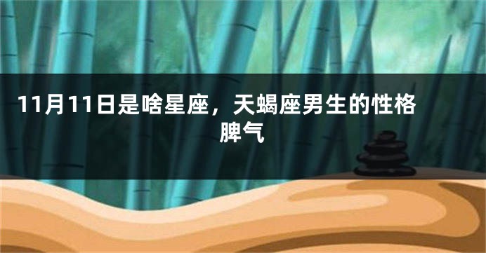 11月11日是啥星座，天蝎座男生的性格脾气
