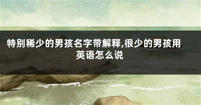 特别稀少的男孩名字带解释,很少的男孩用英语怎么说