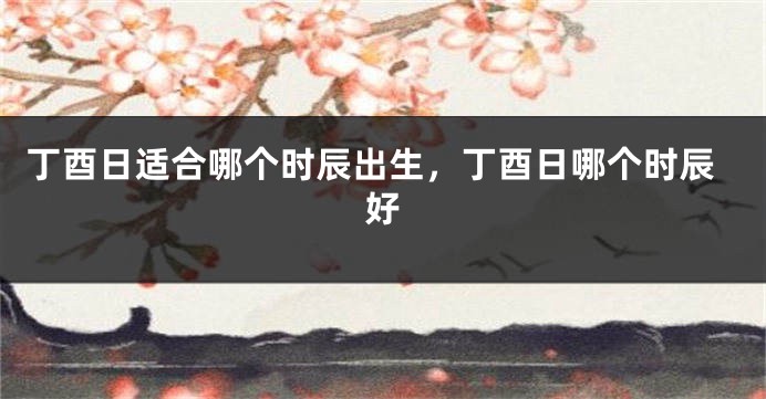 丁酉日适合哪个时辰出生，丁酉日哪个时辰好