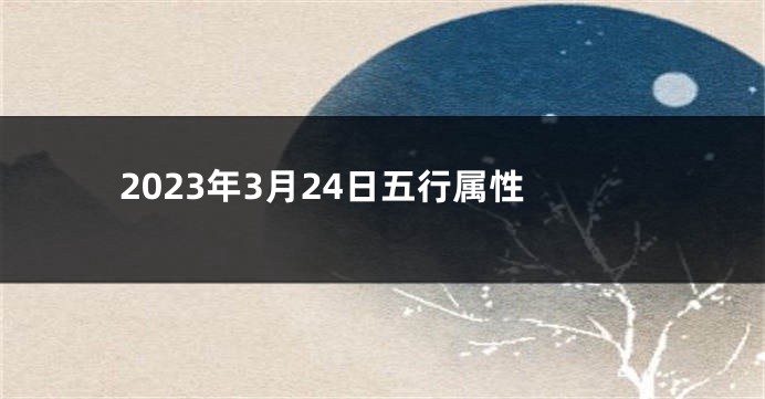 2023年3月24日五行属性