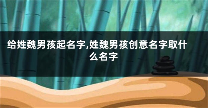 给姓魏男孩起名字,姓魏男孩创意名字取什么名字
