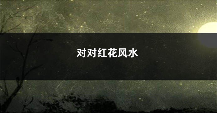 对对红花风水
