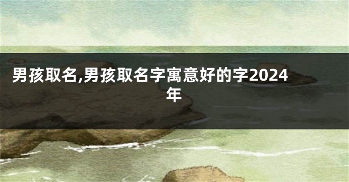 男孩取名,男孩取名字寓意好的字2024年