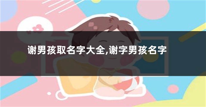 谢男孩取名字大全,谢字男孩名字