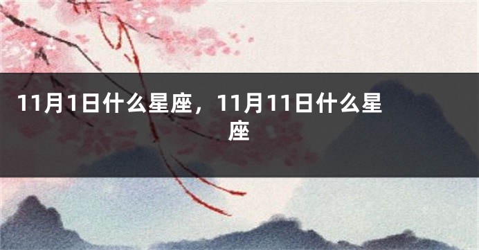 11月1日什么星座，11月11日什么星座