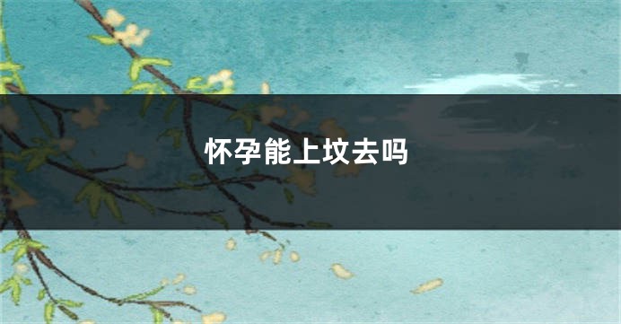 怀孕能上坟去吗