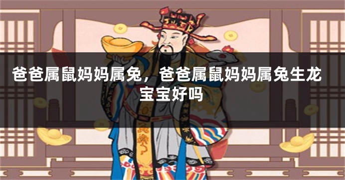 爸爸属鼠妈妈属兔，爸爸属鼠妈妈属兔生龙宝宝好吗