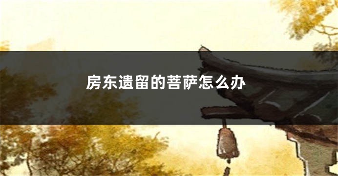 房东遗留的菩萨怎么办