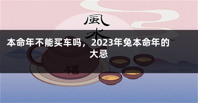 本命年不能买车吗，2023年兔本命年的大忌