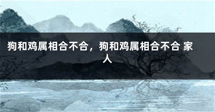 狗和鸡属相合不合，狗和鸡属相合不合 家人