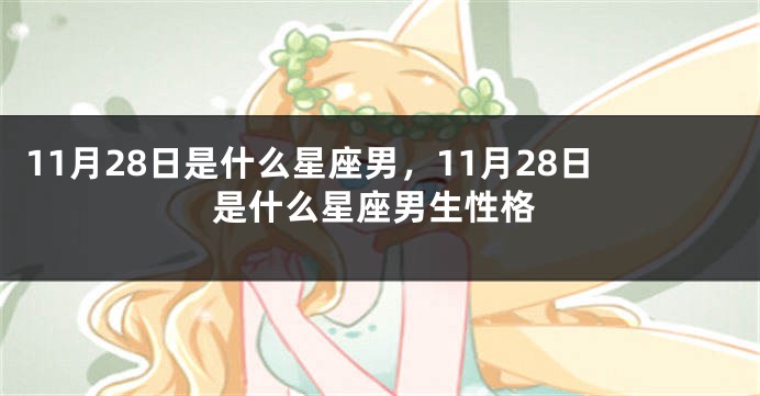 11月28日是什么星座男，11月28日是什么星座男生性格