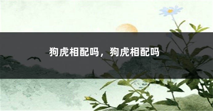 狗虎相配吗，狗虎相配吗