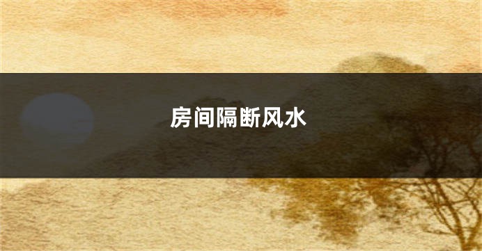 房间隔断风水