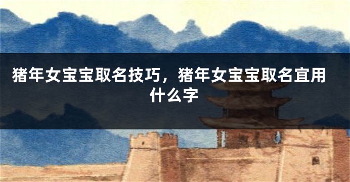 猪年女宝宝取名技巧，猪年女宝宝取名宜用什么字