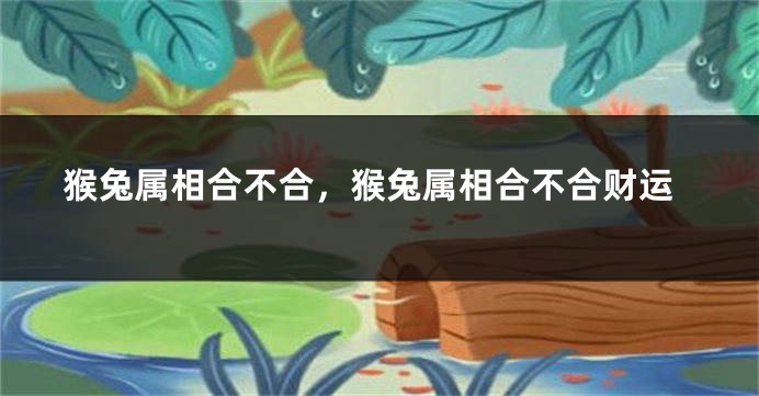 猴兔属相合不合，猴兔属相合不合财运