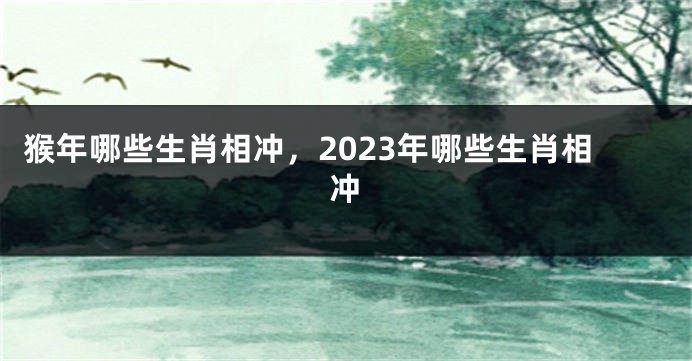猴年哪些生肖相冲，2023年哪些生肖相冲