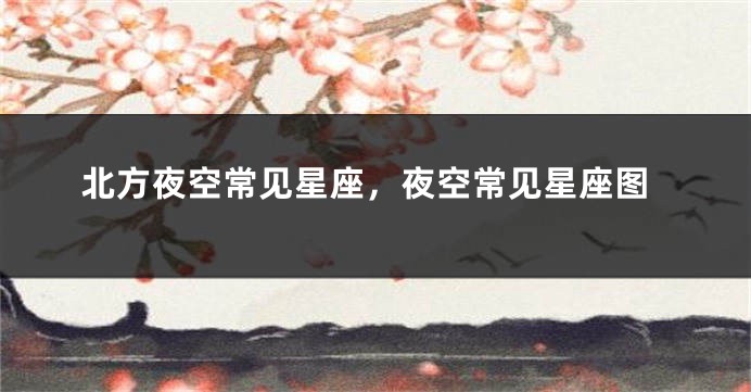 北方夜空常见星座，夜空常见星座图