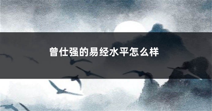 曾仕强的易经水平怎么样