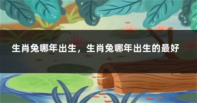 生肖兔哪年出生，生肖兔哪年出生的最好