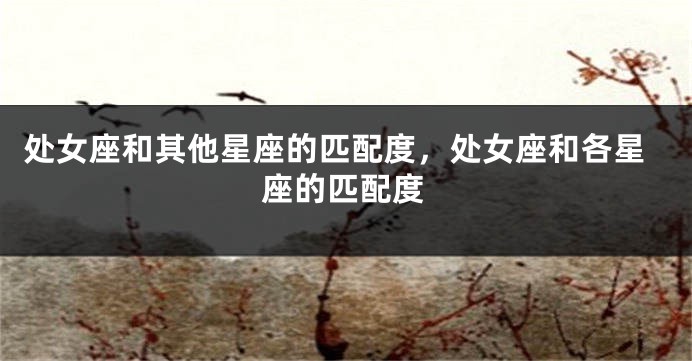 处女座和其他星座的匹配度，处女座和各星座的匹配度