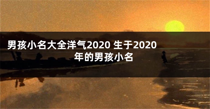 男孩小名大全洋气2020 生于2020年的男孩小名
