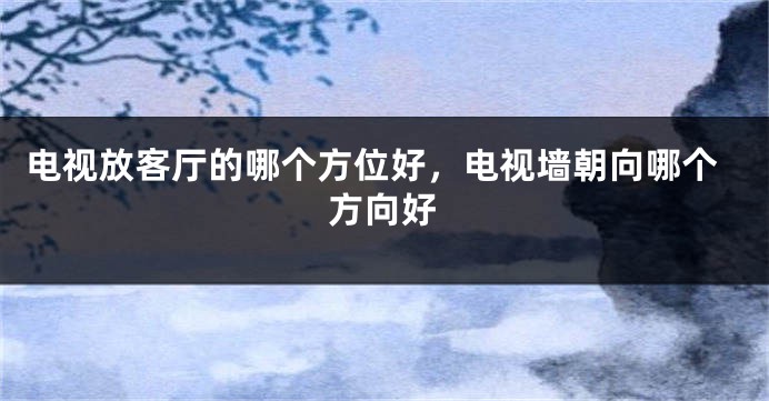 电视放客厅的哪个方位好，电视墙朝向哪个方向好
