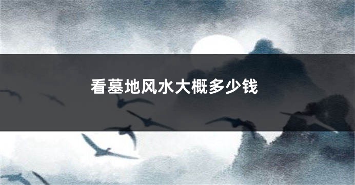 看墓地风水大概多少钱