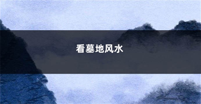 看墓地风水