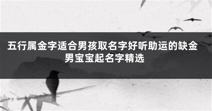 五行属金字适合男孩取名字好听助运的缺金男宝宝起名字精选