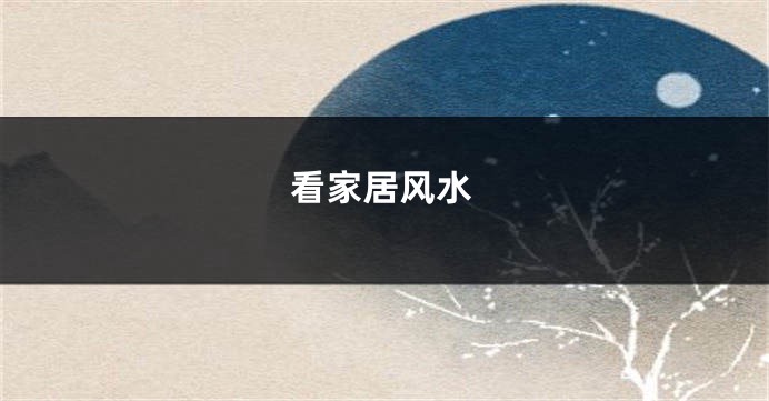 看家居风水