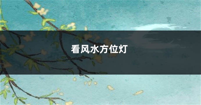 看风水方位灯