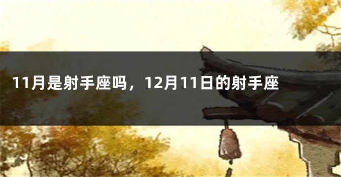 11月是射手座吗，12月11日的射手座