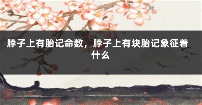 脖子上有胎记命数，脖子上有块胎记象征着什么