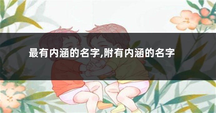 最有内涵的名字,附有内涵的名字