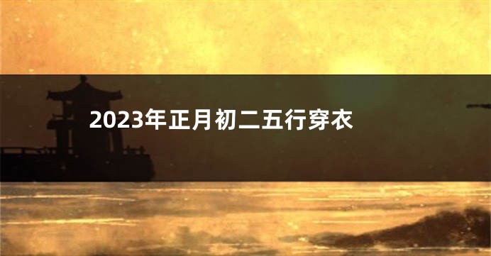 2023年正月初二五行穿衣