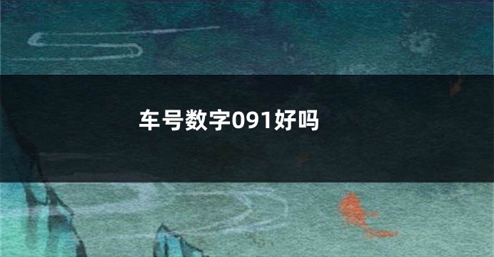 车号数字091好吗