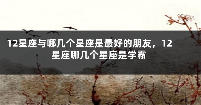 12星座与哪几个星座是最好的朋友，12星座哪几个星座是学霸