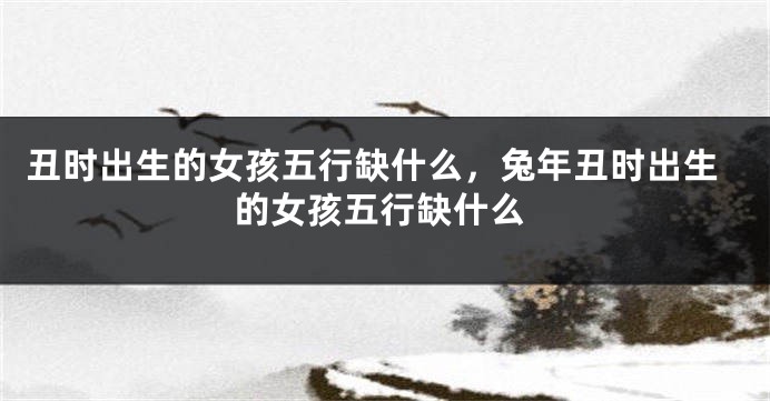 丑时出生的女孩五行缺什么，兔年丑时出生的女孩五行缺什么