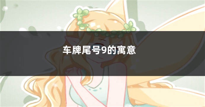 车牌尾号9的寓意