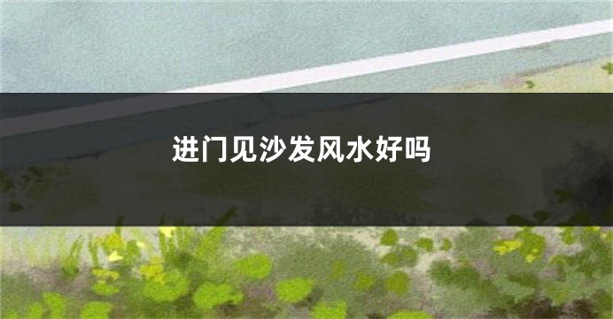 进门见沙发风水好吗